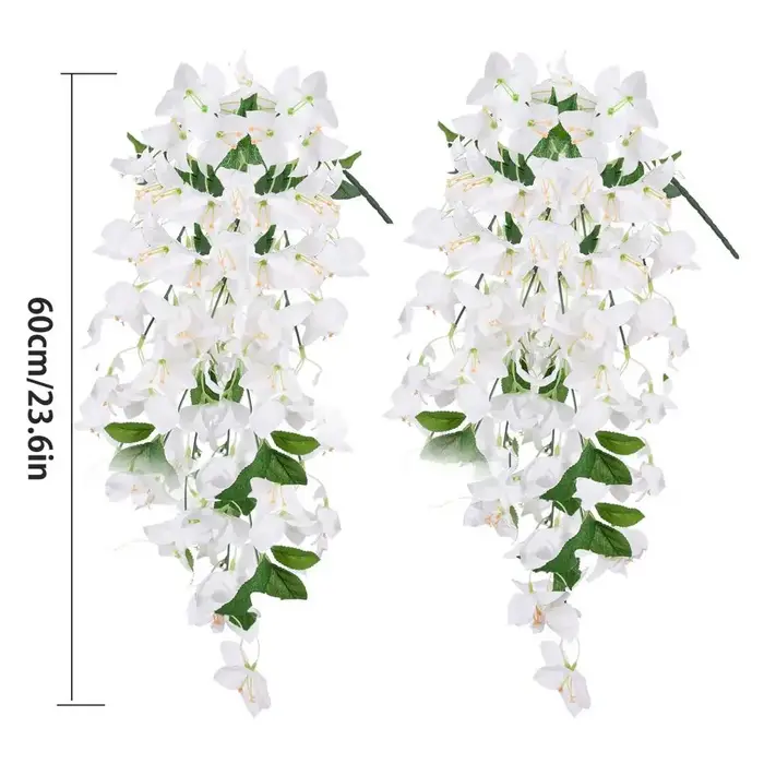 2 pièces suspendues artificielles bougainville réaliste fausse fleur fête de mariage jardin cour tenture murale