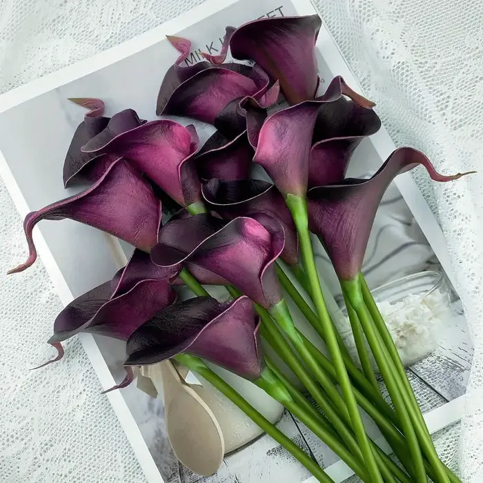 Bouquet de fleurs artificielles Calla Lily