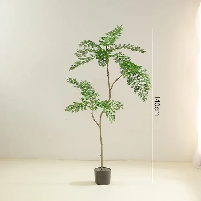 Simulation de plante verte Jacaranda, faux arbre en pot, décoration d'intérieur, ornements de salon