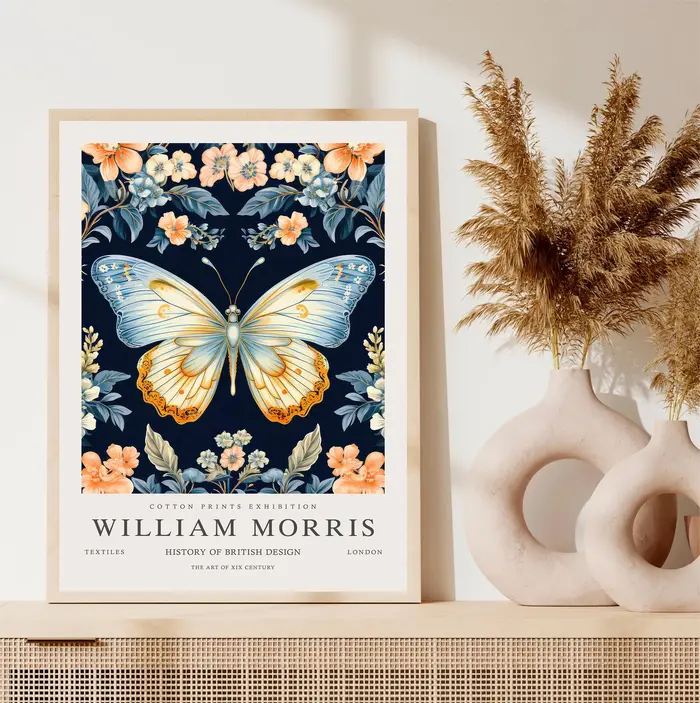 William Morris Animal papillon plante Art fleur colorée abstraite œuvre affiche toile peintures mur Art photos décor à la maison