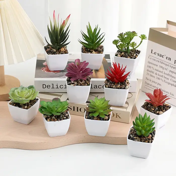 Mini Simulation succulente plante verte en pot décoration