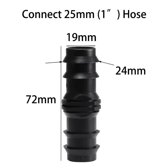 2pcs 25mm 1 "PE tuyau connecteur eau de jardin mini tuyau d’irrigation goutte à goutte connecteur de