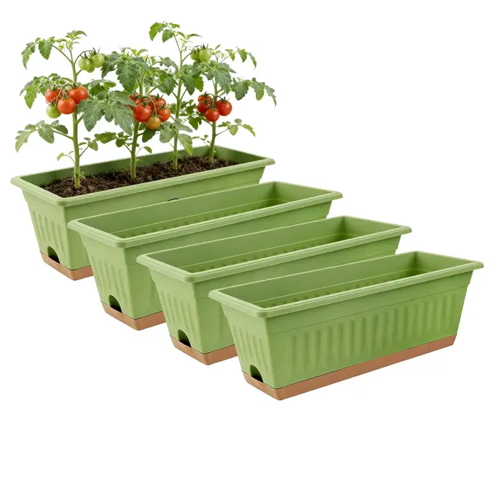 Jardinière rectangulaire décorative 4 pièces
