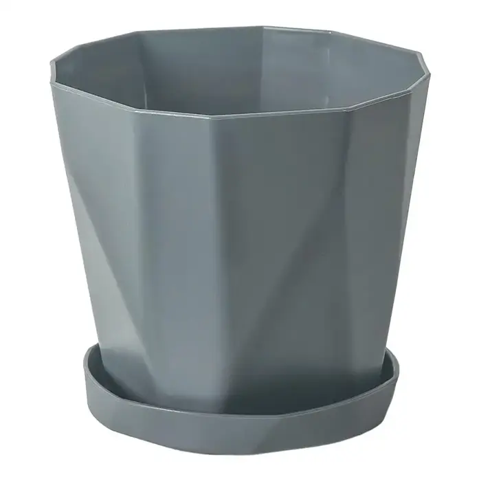 Pot de fleurs respirant pour Pothos, pot moderne décoratif avec trous de drainage et soucoupe assort