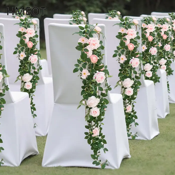 4 pièces allée de mariage Pew fleurs chaise Arrangement décorations