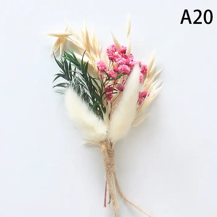 Mini Bouquet de Fleurs Sèches Naturelles Boutonnières