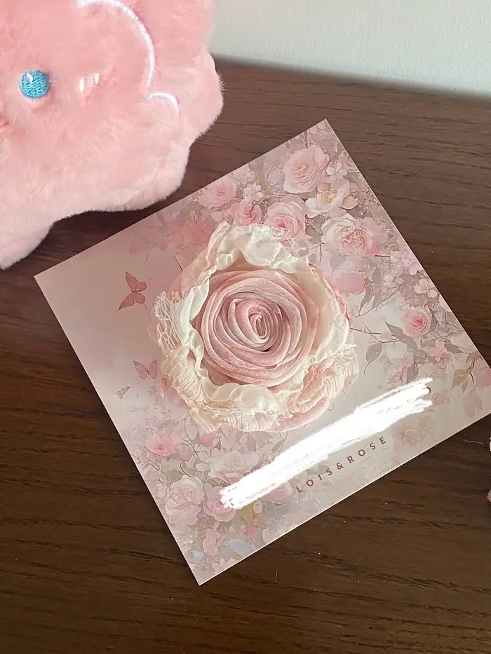 Fleurs de rose artisanales roses, nouveau style chinois, dégradé de couleurs, épingles à fleurs en t