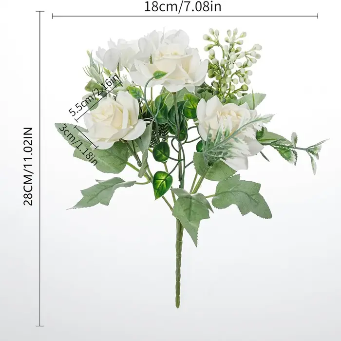 Fleurs Artificielles en Soie Gardenia Hortensia pour Bouquet de Mariage, Décoration de Table, Vase, Guirlande de Fête, Cadeaux DIY, Accessoires Décoratifs