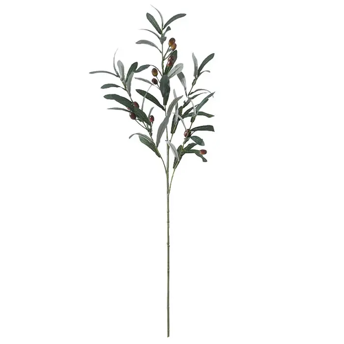 Plantes artificielles feuilles vert Olive Branches d'arbre nouvel an fruits accessoires Photo maison chambre mariage extérieur intérieur décoration cadeau soie