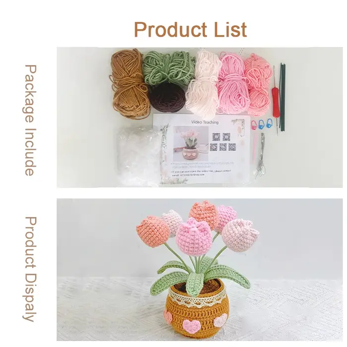 Kit de tricot au Crochet de fleurs