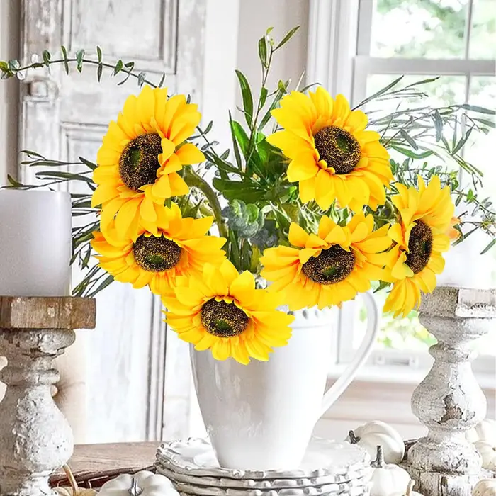 Artificielle Fleur Tournesols Vase Jardin Maison Chambre Table Automne Halloween Decora Mariage Bouquet Festival En Plein Air Cour Bricolage Cadeaux