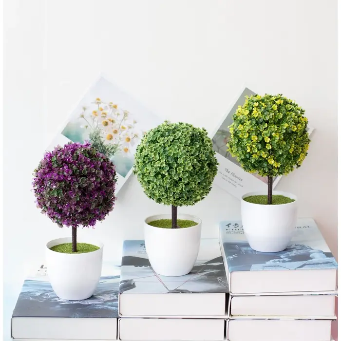 Plante artificielle de jacinthe et de camélia en forme de boule pour la décoration de table