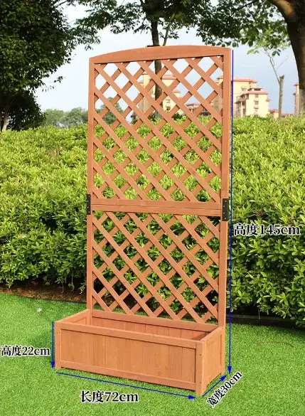 Support de fleurs en bois massif pour balcon avec balustrade, jardinière décorative pour cour extéri