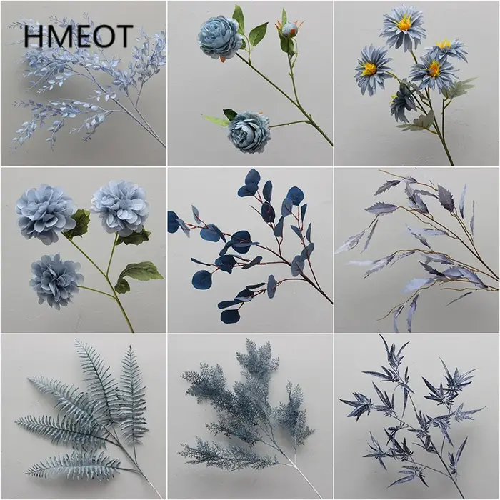 Arrangement Floral série bleu brume