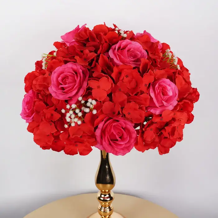 Uflower 30 cm boule de fleur de rose artificielle centre de table de mariage-décor à la maison d'événement de fête florale