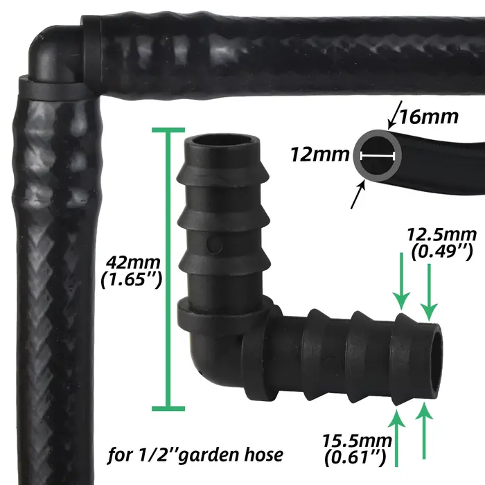 SPRYCLE 10 pièces 16mm raccords connecteur droit Micro Irrigation goutte à goutte 1/2 ''PE tuyau tuy