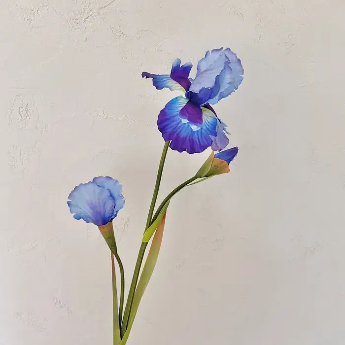 Branche de fleur d'iris artificielle de 80 cm