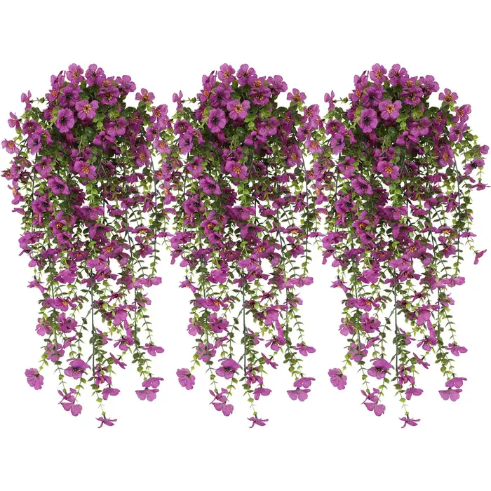 Fleurs artificielles suspendues pour l'extérieur