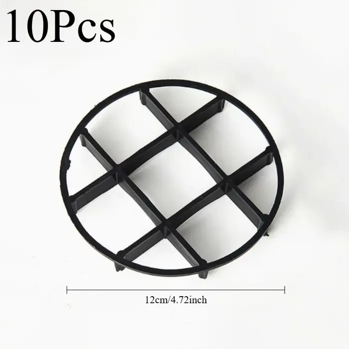10 plateaux pour pots de fleurs à motif quadrillé de 12 cm/20 cm - Plateaux anti-moisissures pour ra