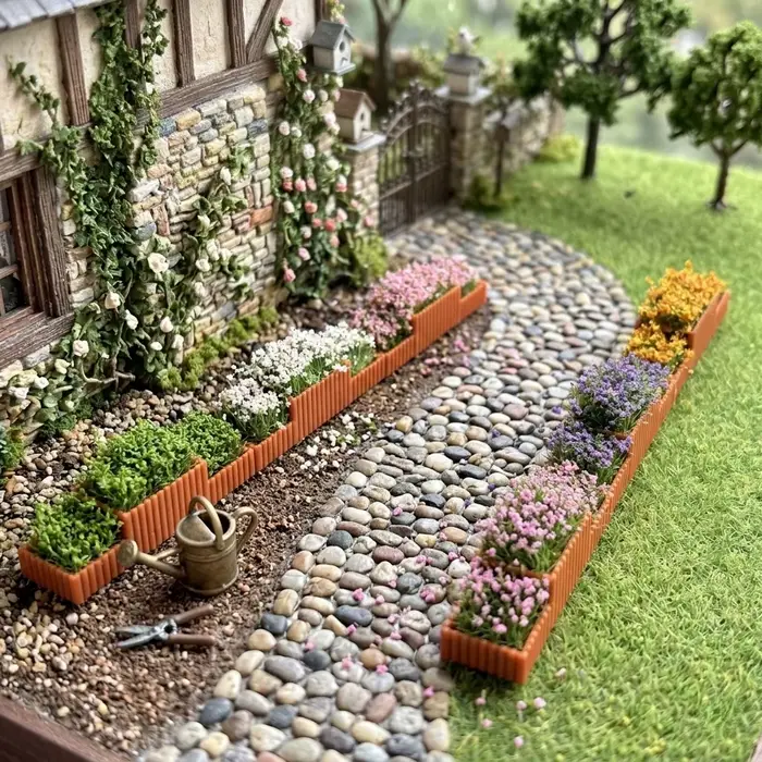 3 Pièces de Modèles de Jardins Miniatures