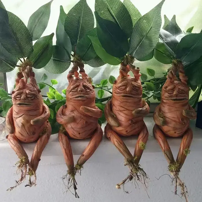 Mandrake herbe résine Statue paysage ornement Art Figurine artisanat pour jardin extérieur cour salon chambre cadeau