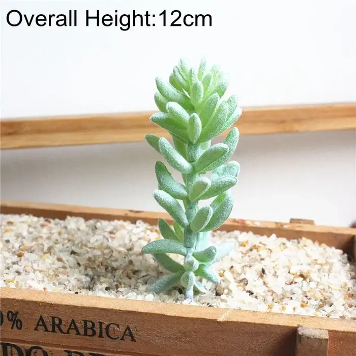 Plantes succulentes artificielles floquées vertes bonsaï, fausses plantes de bureau, décoration de mariage pour la saint-valentin