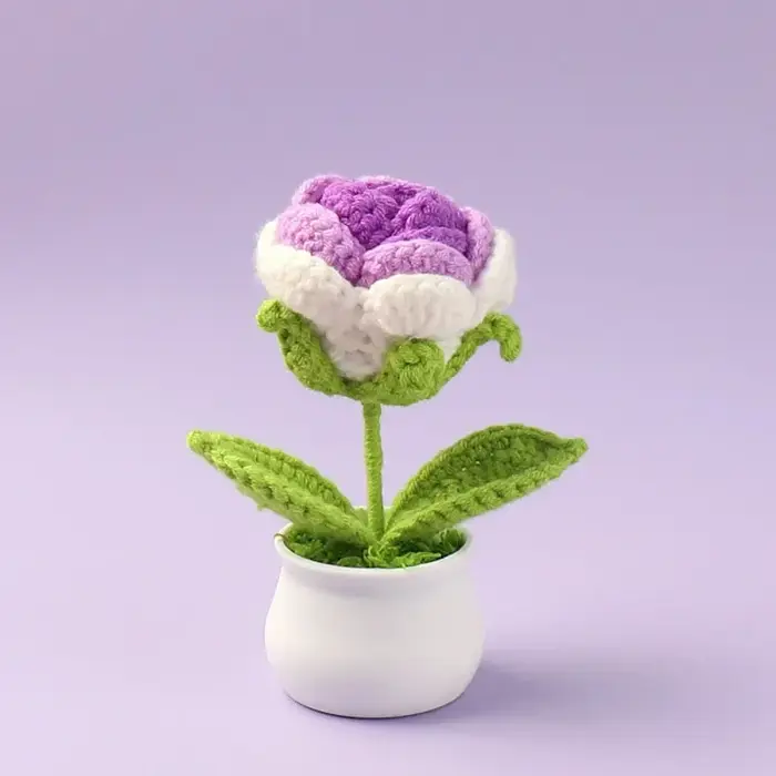 Crochet Rose fleur mignon à la main