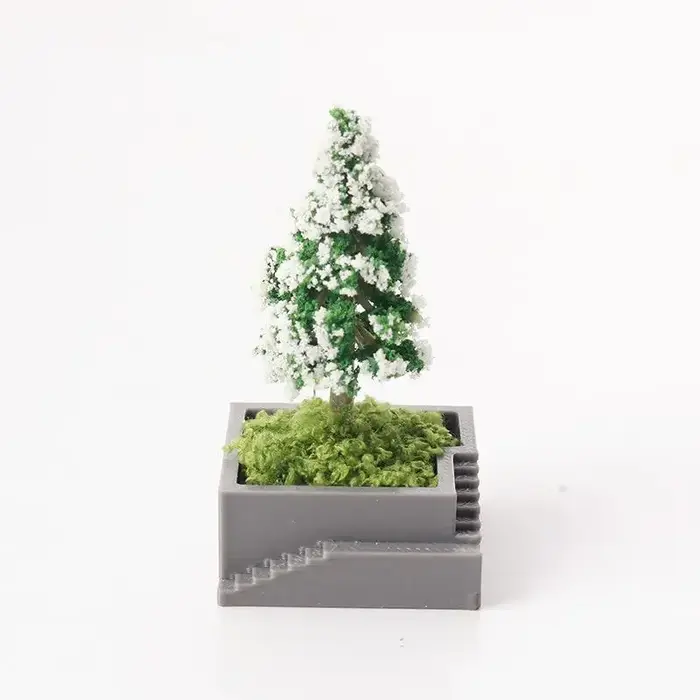 Arbre de Noël simulé, Arbre de cerisier, Arbre de pin, Plantes en pot, Modèle de décoration de scène