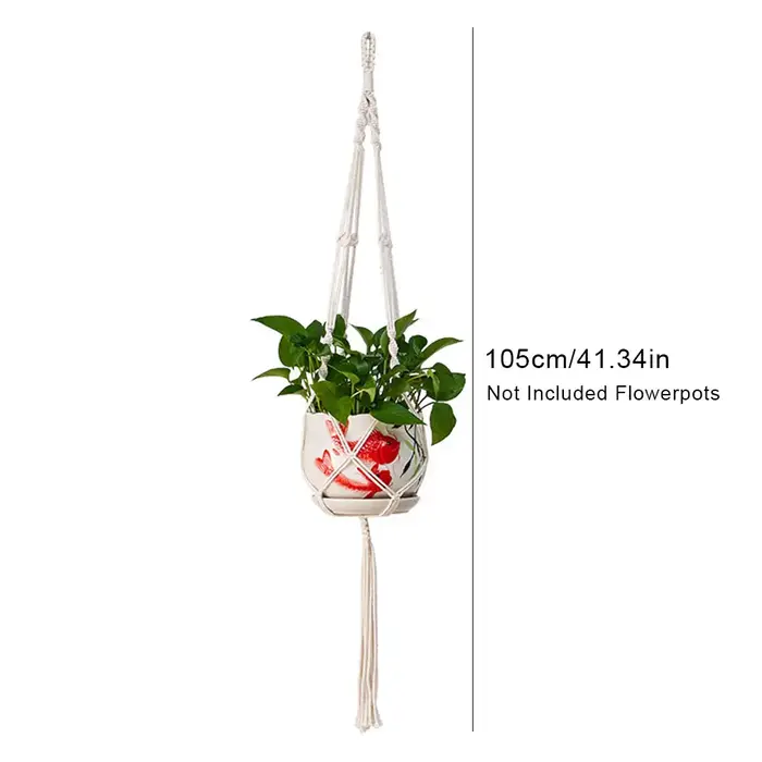 Paniers de suspension de plantes en macramé faits à la main, support de Pots de fleurs, décoration s