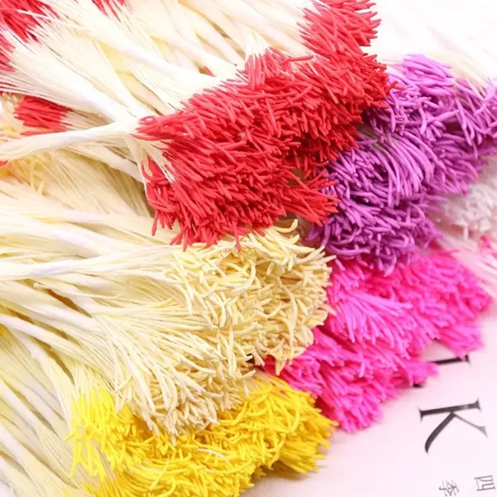 20 Pièces de Pistils Artificiels Goutte d'Eau 8CM 1mm, Étamines de Fleurs Simulées en Plastique, Noyaux de Fleurs Artisanales pour DIY et Création de Fleurs