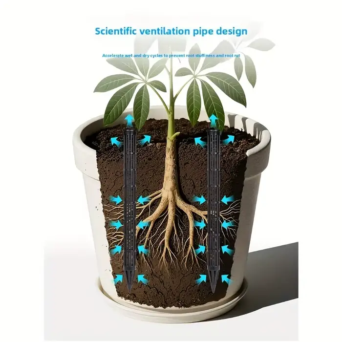 Tubes d'aération pour plantes en pot
