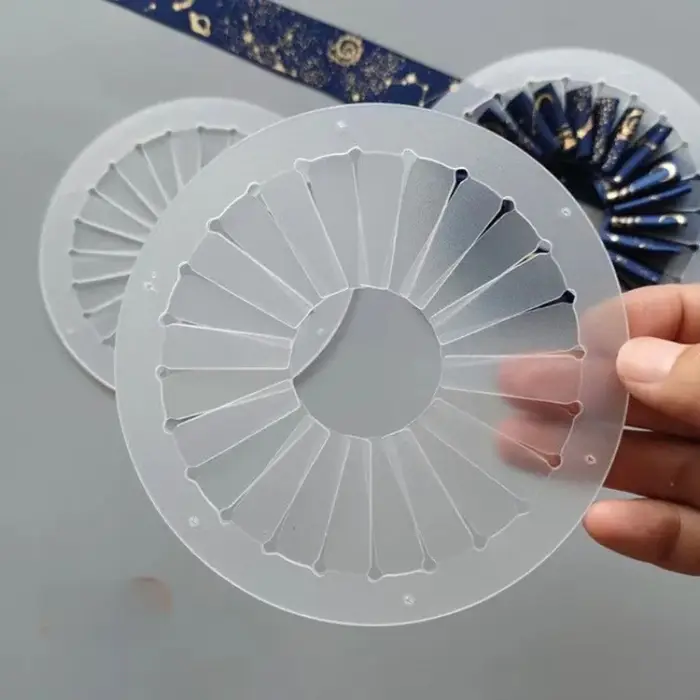 Outil de fabrication de fleurs en ruban DIY de 9 cm, 12 cm, 15 cm, pour la création de fleurs en tissu transparent, figurines de table, artisanat