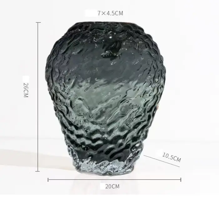 Vase en verre moderne, Arrangement de fleurs