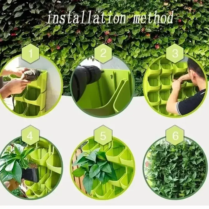 1 pièces nouveau jardinière verticale verdissement intérieur et extérieur balcon suspendu Pot de fleur créatif résine