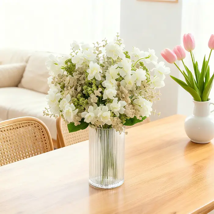 Fleurs artificielles de camélia en forme de bulle pour cadeaux DIY