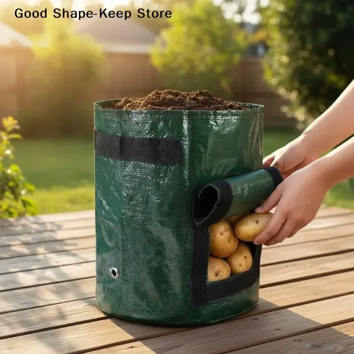 Sac de plantation dailyGarden, avec poignées, 3/5/7/10 gallons, outils de jardin de haute qualité, sac de plantation en PE pour légumes, tomates, pommes de terre, fleurs