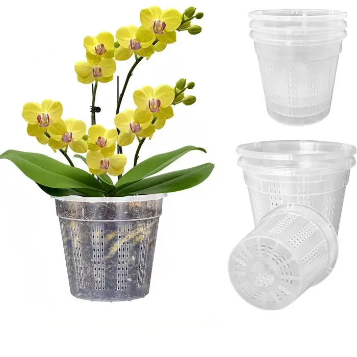 Pot à orchidées respirant avec fentes de ventilation, accessoires de jardinage pour le contrôle des racines, idéal pour les Phalaenopsis, les plantes feuillues et les succulentes