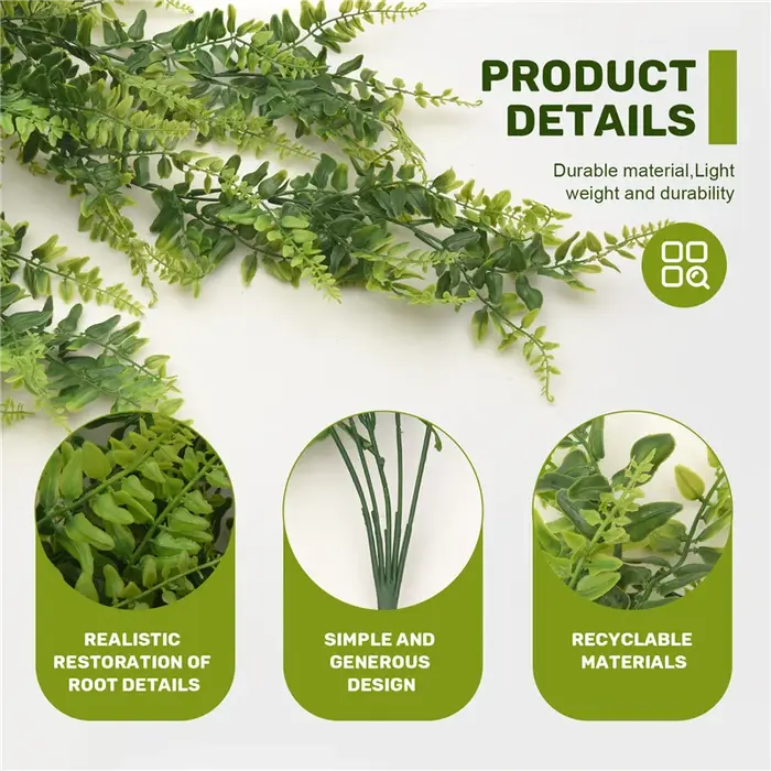 Paquet de 2 plantes artificielles suspendues