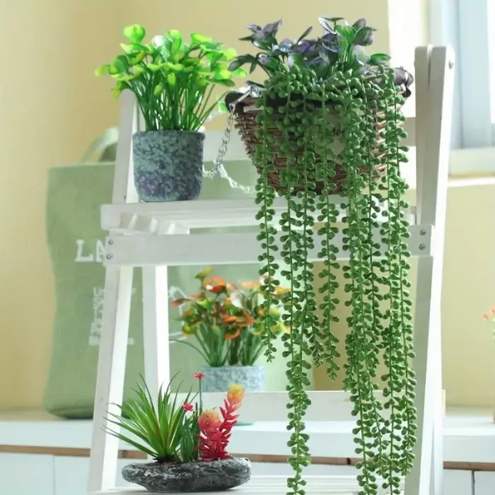 1pc plante artificielle amant larmes fausse fleur rotin