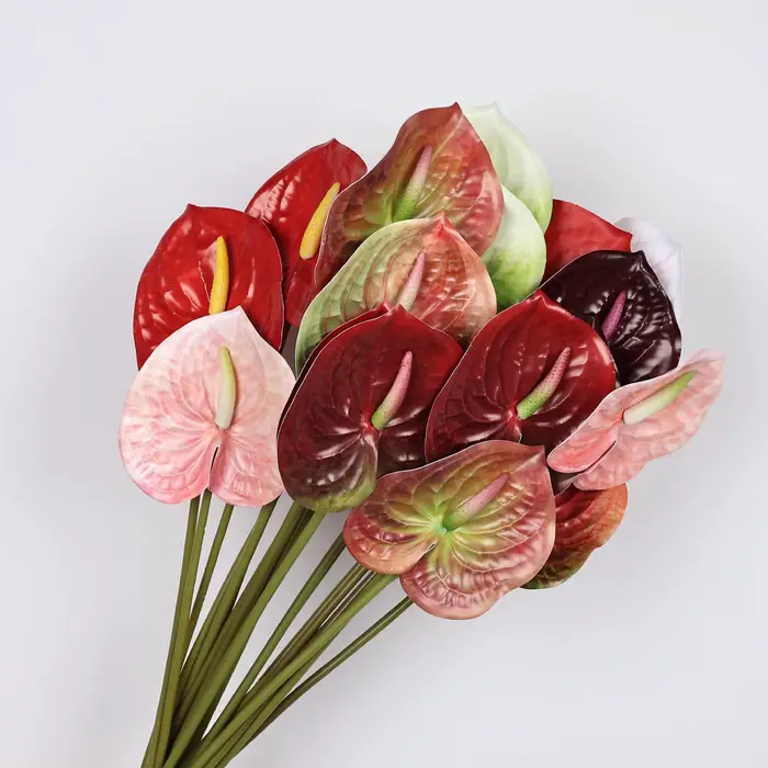 Plantes en pot de lys de paix d'anthurium artificiel de 22.4 pouces