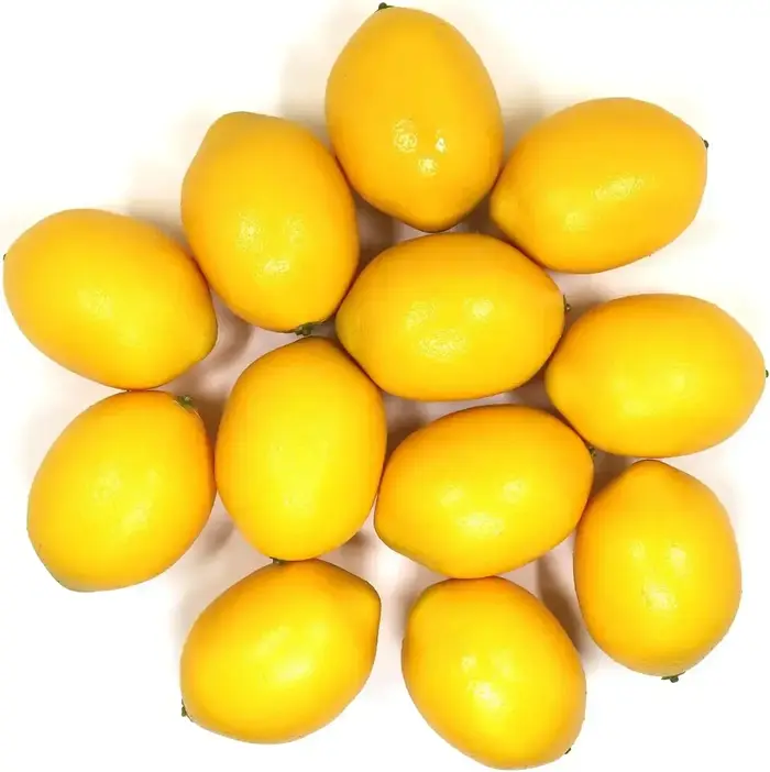 Citrons Artificiels, Faux Fruits, Jaune, Réaliste, pour la Maison, la Cuisine, Table, Filles à Fruit