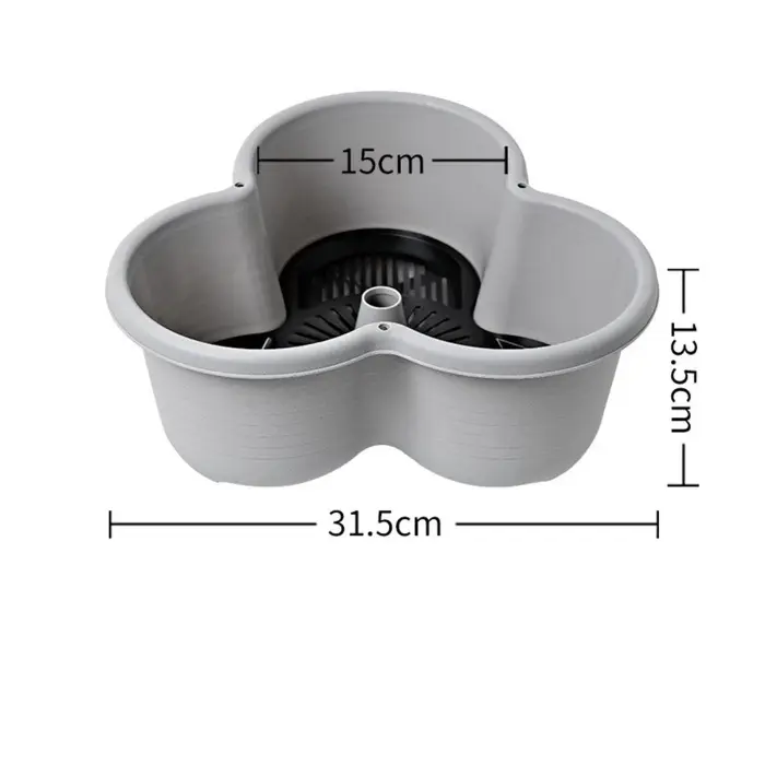 Nouveau pot de fleurs vertical empilable en plastique, pot de fleurs multi-niveaux avec roulettes mo