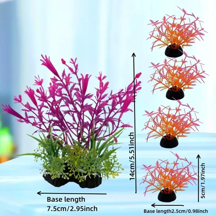 Ornements de plantes d'aquarium