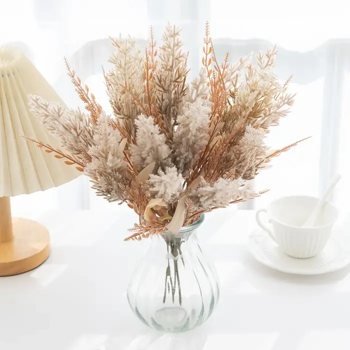 Plantes artificielles roseaux nouvel an saint valentin mariage jardin maison chambre décoration bricolage cadeaux fleur Brial bouquets cour table