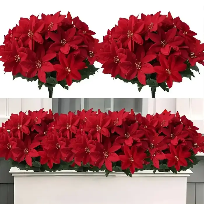 Bouquets de fleurs de noël artificielles