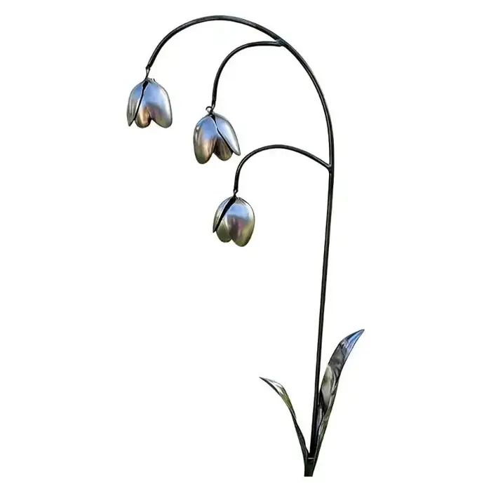 G6KF fleur vallée en métal, décoration jardin, Art en métal résistant aux intempéries, décoration ex