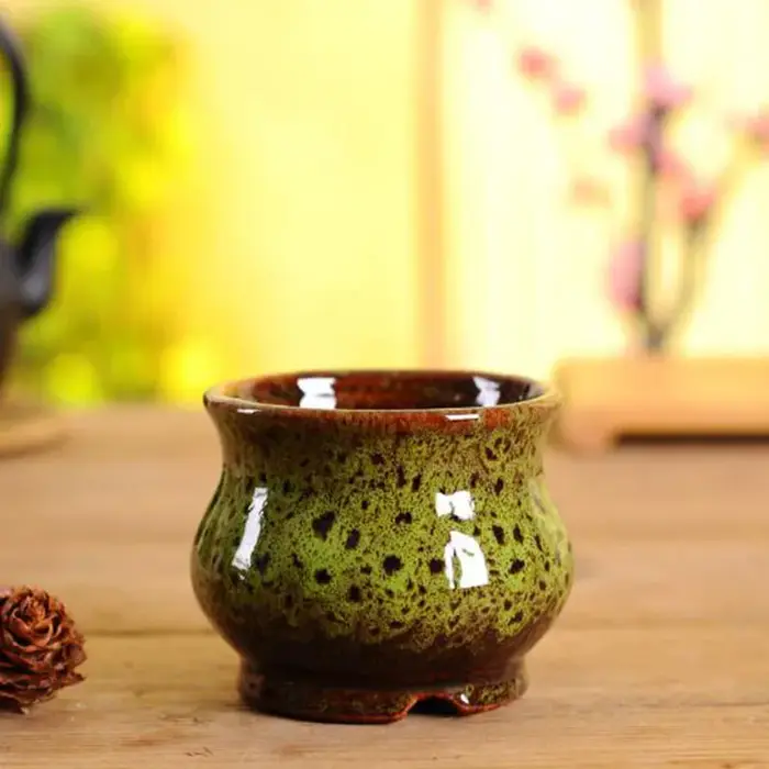 Pot de fleurs à changement de four, glaçage, artisanat classique fait à la main, jardinière de fleurs créative, décoration de balcon, ornements de bureau