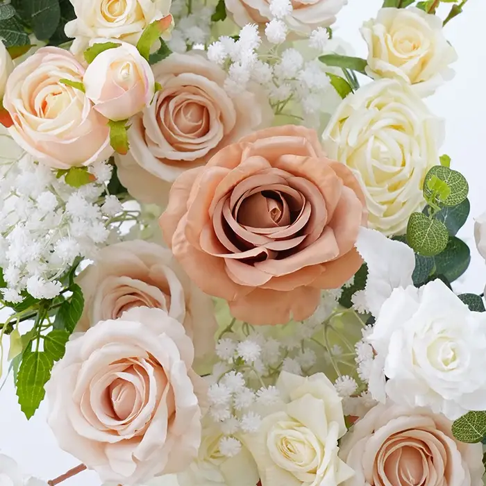 NucleoDecor-Fond de décor de fleur de rose de document de champagne