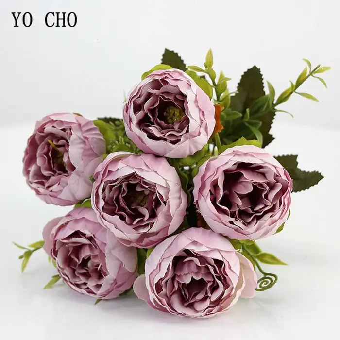 YO CHO 6 têtes/Bouquet de pivoines fleurs artificielles