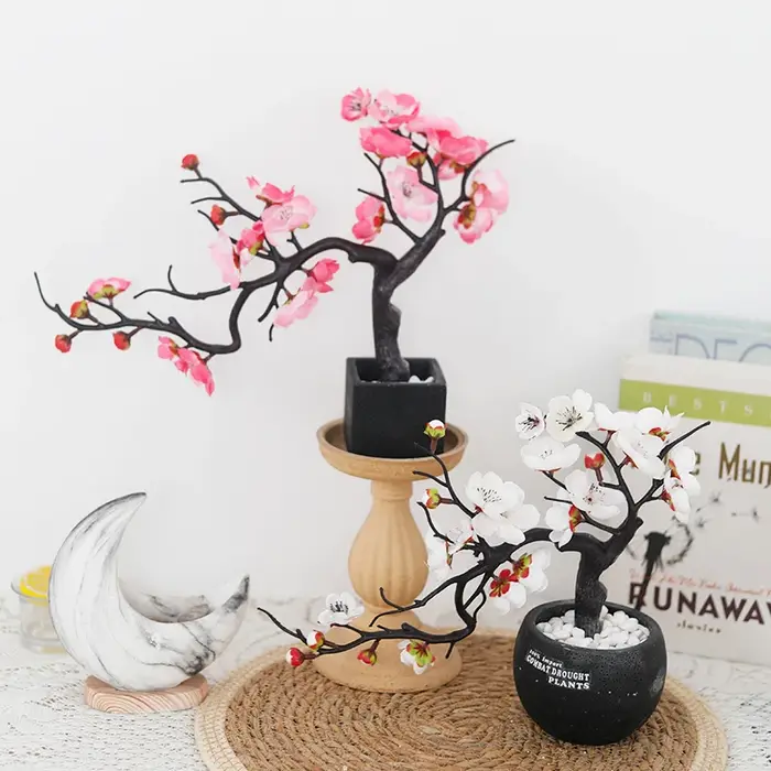 Fleurs de prunier Branches d'arbre fleurs artificielles maison Table salon décor bricolage mariage noël jardin fête décoration